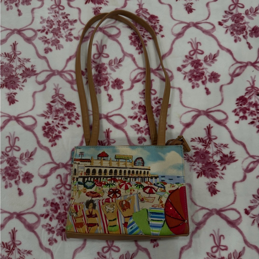 Scenic Women's Shoulder Bag with Tan Straps
